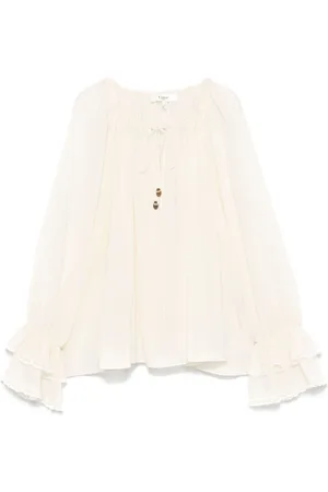 Chloé Gathered silk blouse