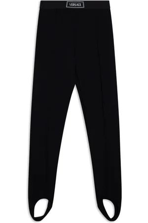 VERSACE Logo-waistband leggings