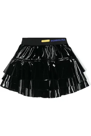 MONNALISA Glossy tiered miniskirt