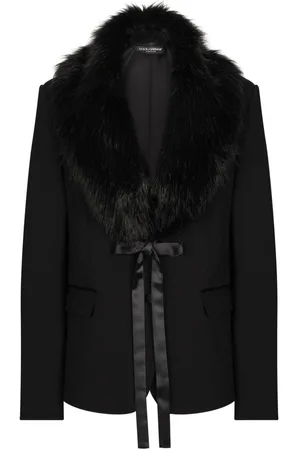 Dolce & Gabbana Faux-fur collar blazer