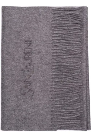 Saint Laurent Logo-embroidered scarf