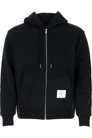 Thom Browne Stripe-detail zip-up hoodie