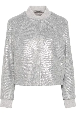 PESERICO SIGN Sequin-embellished bomber jacket