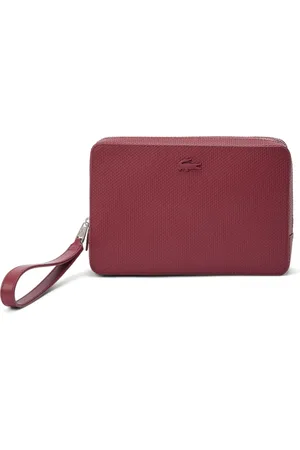 Lacoste Chantaco leather clutch bag