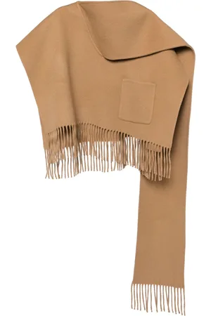 GOEN.J Fringed muffler poncho