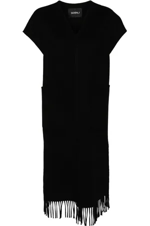 GOEN.J Double-faced fringed dress