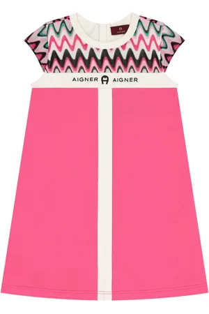 Aigner Embroidered-logo stretch-cotton dress