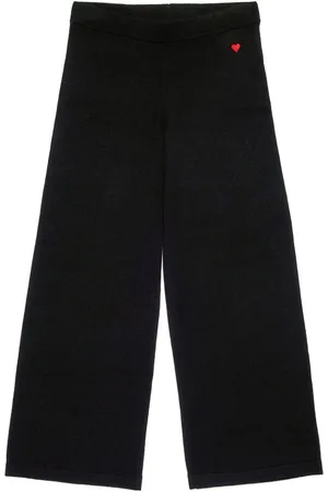 MAX&Co. Kids Heart-embroidered wide-leg trousers
