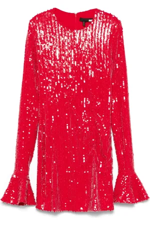 ROTATE Sequin long-sleeves mini dress
