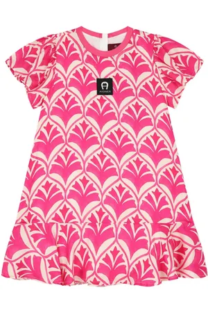 Aigner Logo-patch floral-print dress