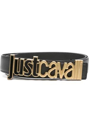 Roberto Cavalli Logo-buckle leather belt
