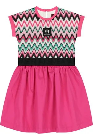 Aigner Logo-patch lace dress