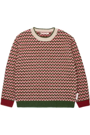 Marni Geometric-knit wool-blend jumper
