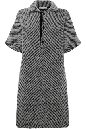 J.W.Anderson Logo-plaque knit polo dress