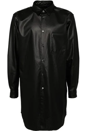 Comme des Garçons Perforated faux-leather shirt