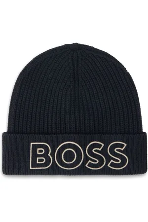 HUGO BOSS Logo-embroidered beanie