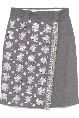 Des Phemmes Wrap-design skirt