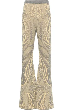 Etro Patterned-intarsia trousers