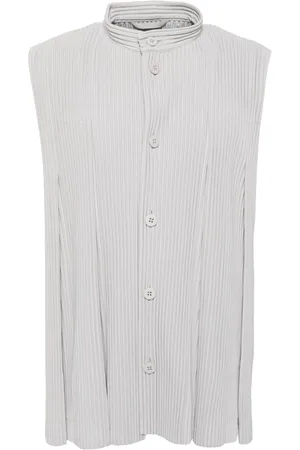 Issey Miyake Tucked pleated vest