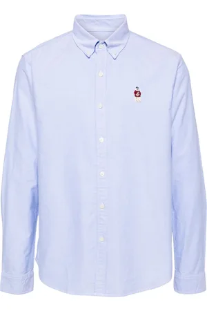 Chocoolate Embroidered-logo cotton shirt