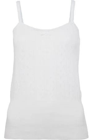 J.W.Anderson Logo-embroidered pointelle top