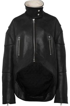 J.W.Anderson High-neck curved leather jacket