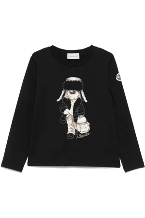 Moncler Dog-print long-sleeves T-shirt