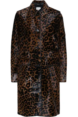 Totême Leopard-print single-breasted coat