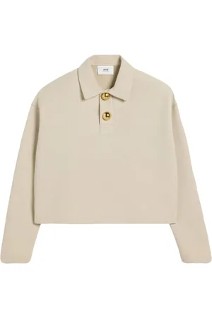 Ami Drop-shoulder polo top