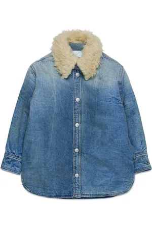 Maison Margiela Faux-fur collar denim jacket