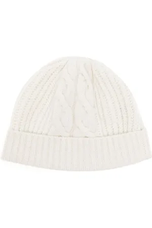 N.PEAL Cable ribbed beanie