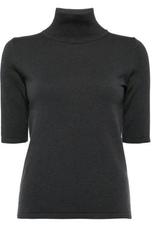 N.PEAL Mock-neck cashmere top