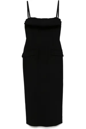 Sportmax Folded-edge midi dress