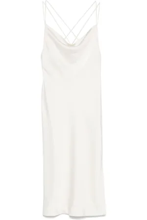 ROTATE Satin midi slip dress