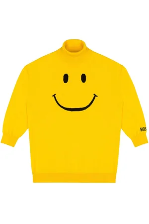 Moschino Embroidered motif high neck top