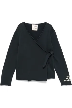 DOUUOD KIDS Wrap-design sweatshirt