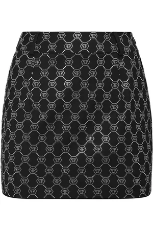 Philipp Plein Monogram-embellished mini skirt