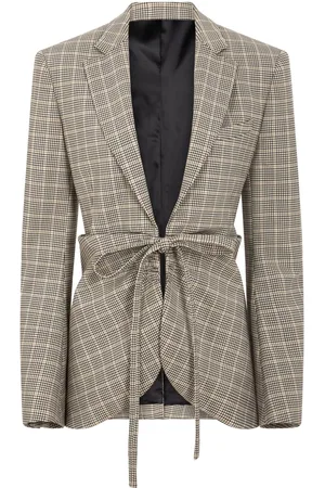 Paco rabanne Plaid check fitted jacket