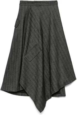 REMAIN Striped draped skirt