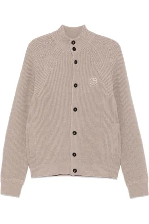Giorgio Armani Embroidered-logo cardigan