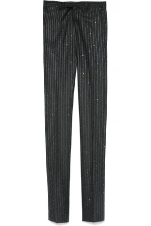 LANEUS Pinstripe pattern trousers