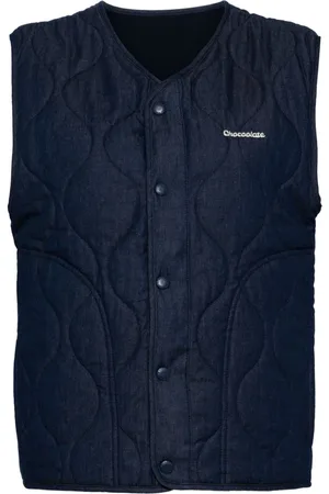 Chocoolate Logo-embroidered puffer jacket