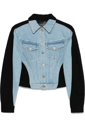 MUGLER Colour-block denim jacket