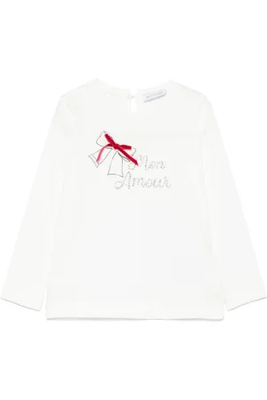 MONNALISA Crystal-logo T-shirt