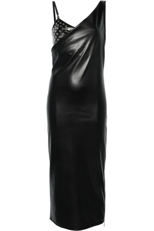 Patrizia Pepe Faux-leather maxi dress