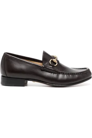 Gucci Horsebit detail leather loafers