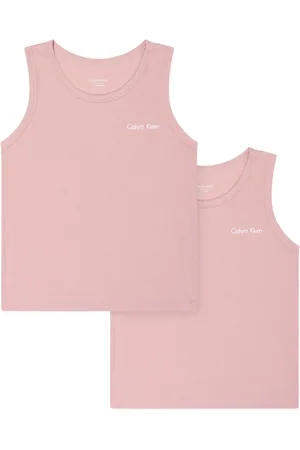 Calvin Klein Logo-embroidered ribbed vest (set of two)