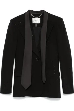 NISSA Tie-embellishment blazer