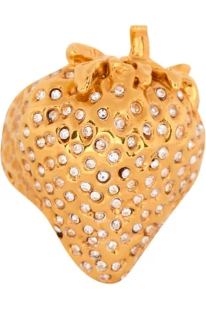 Balmain Strawberry rhinestone ring
