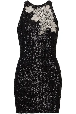 Balmain Grape-embellished sequin mini dress